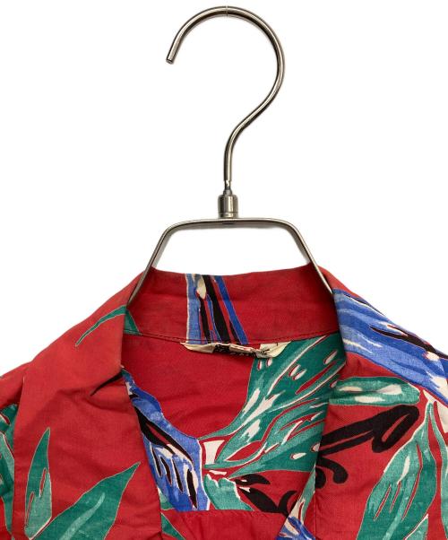 California（カリフォルニア）CALIFORNIA (カリフォルニア) 40s~50s ヴィンテージアロハシャツ レッド サイズ:Mの古着・服飾アイテム