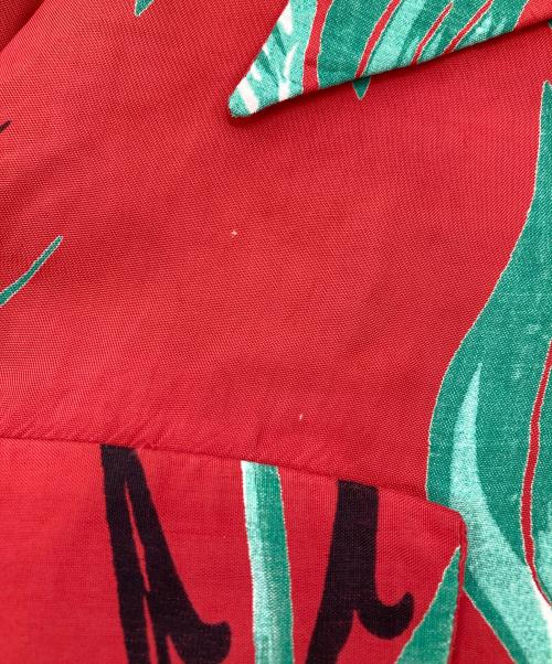 California（カリフォルニア）CALIFORNIA (カリフォルニア) 40s~50s ヴィンテージアロハシャツ レッド サイズ:Mの古着・服飾アイテム