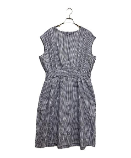 23区（ニジュウサンク）23区 (ニジュウサンク) シルクノースリーブワンピース ネイビー サイズ:48の古着・服飾アイテム