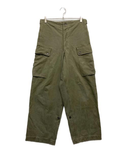 オランダ軍（オランダグン）オランダ軍 (オランダグン) 50‘ｓオランダ軍カーゴパンツ グリーン サイズ:W78の古着・服飾アイテム