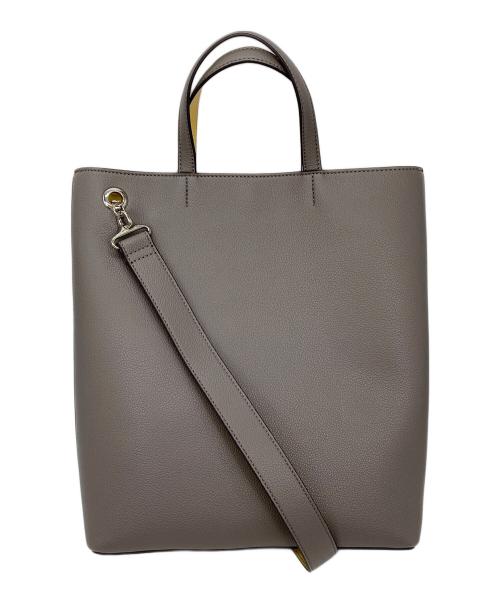 UNITED ARROWS TOKYO（ユナイテッドアローズトウキョウ）UNITED ARROWS TOKYO (ユナイテッドアローズトウキョウ) VERTICAL ベーシック トートバッグ グレー×イエローの古着・服飾アイテム