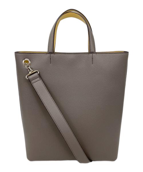 UNITED ARROWS TOKYO（ユナイテッドアローズトウキョウ）UNITED ARROWS TOKYO (ユナイテッドアローズトウキョウ) VERTICAL ベーシック トートバッグ グレー×イエローの古着・服飾アイテム