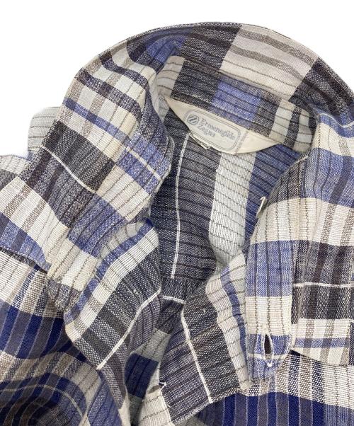 ERMENEGILDO ZEGNA（エルメネジルド・ゼニア）Ermenegildo Zegna (エルメネジルド・ゼニア) リネンシャツ パープル サイズ:無しの古着・服飾アイテム