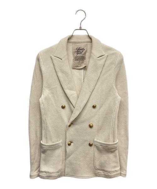 Brilla per il gusto（ブリッラ ペル イルグースト）Brilla per il gusto (ブリッラ ペル イルグースト) コットンワッフルダブルテーラードジャケット アイボリー サイズ:XSの古着・服飾アイテム