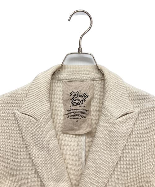 Brilla per il gusto（ブリッラ ペル イルグースト）Brilla per il gusto (ブリッラ ペル イルグースト) コットンワッフルダブルテーラードジャケット アイボリー サイズ:XSの古着・服飾アイテム