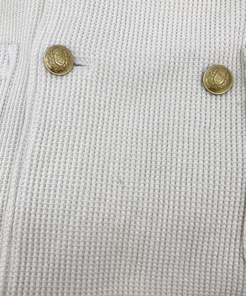 Brilla per il gusto（ブリッラ ペル イルグースト）Brilla per il gusto (ブリッラ ペル イルグースト) コットンワッフルダブルテーラードジャケット アイボリー サイズ:XSの古着・服飾アイテム