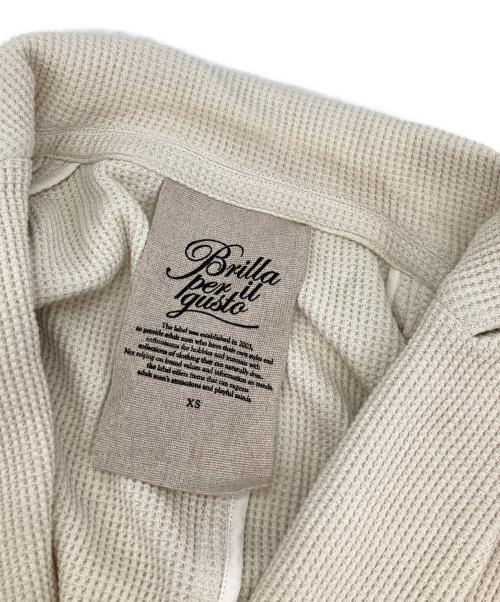 Brilla per il gusto（ブリッラ ペル イルグースト）Brilla per il gusto (ブリッラ ペル イルグースト) コットンワッフルダブルテーラードジャケット アイボリー サイズ:XSの古着・服飾アイテム