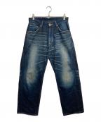LEEリー）の古着「カウボーイワイドストレートデニムパンツ」｜インディゴ