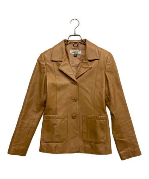 WOOLEA（ウーリア）WOOLEA (ウーリア) ラムレザージャケット ブラウン サイズ:Mの古着・服飾アイテム