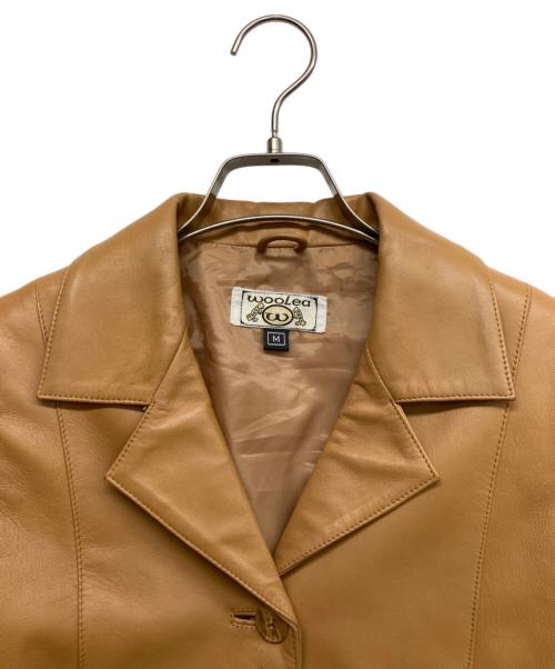 WOOLEA（ウーリア）WOOLEA (ウーリア) ラムレザージャケット ブラウン サイズ:Mの古着・服飾アイテム