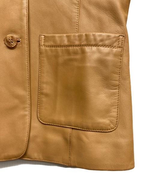 WOOLEA（ウーリア）WOOLEA (ウーリア) ラムレザージャケット ブラウン サイズ:Mの古着・服飾アイテム