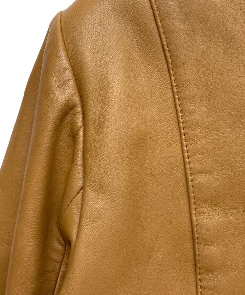 WOOLEA（ウーリア）WOOLEA (ウーリア) ラムレザージャケット ブラウン サイズ:Mの古着・服飾アイテム