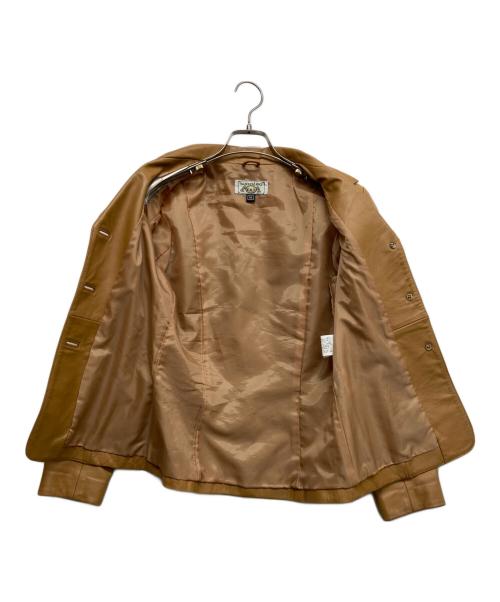 WOOLEA（ウーリア）WOOLEA (ウーリア) ラムレザージャケット ブラウン サイズ:Mの古着・服飾アイテム