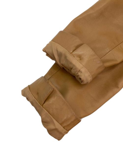 WOOLEA（ウーリア）WOOLEA (ウーリア) ラムレザージャケット ブラウン サイズ:Mの古着・服飾アイテム