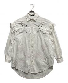 DIESEL（ディーゼル）の古着「ラッフル刺繍シャツ」｜ホワイト