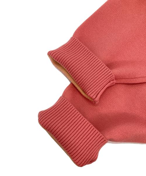 X-GIRL（エックスガール）X-girl (エックスガール) GRADIENT LOGO JACQUARD KNIT HOODIE ピンク サイズ:ONE SIZE 未使用品の古着・服飾アイテム