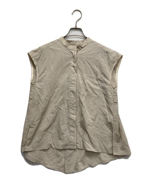 R-ISM（リズム）R-ISM (リズム) バックフリルイージーブラウス ベージュ サイズ:4の古着・服飾アイテム