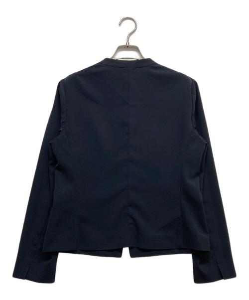 23区（ニジュウサンク）23区 (ニジュウサンク) ノーカラージャケット ネイビー サイズ:38の古着・服飾アイテム