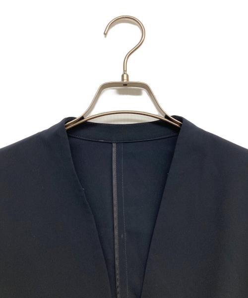 23区（ニジュウサンク）23区 (ニジュウサンク) ノーカラージャケット ネイビー サイズ:38の古着・服飾アイテム
