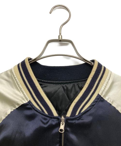 Peaked Yellow（ピークドイエロー）Peaked Yellow (ピークドイエロー) リバーシブルスカジャン ブラック×ネイビー サイズ:44の古着・服飾アイテム