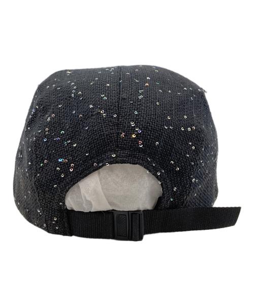 SUPREME（シュプリーム）Supreme (シュプリーム) Sequins Camp Cap ブラックの古着・服飾アイテム