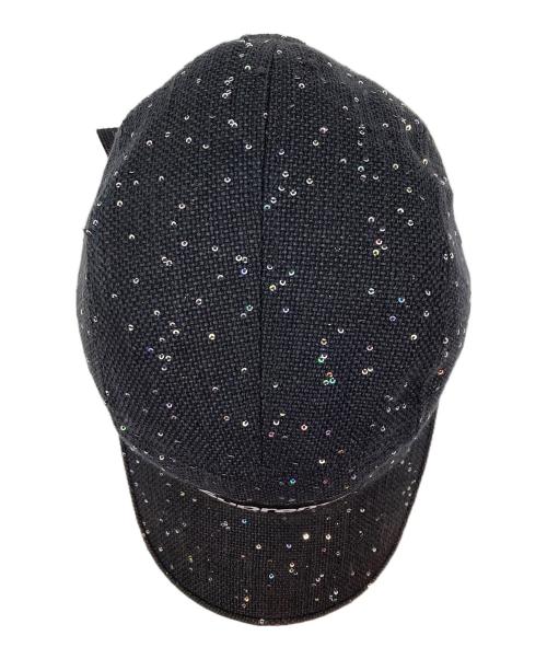 SUPREME（シュプリーム）Supreme (シュプリーム) Sequins Camp Cap ブラックの古着・服飾アイテム