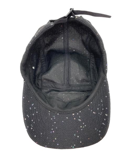 SUPREME（シュプリーム）Supreme (シュプリーム) Sequins Camp Cap ブラックの古着・服飾アイテム