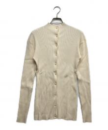 emmi atelier（エミアトリエ）の古着「2wayリブニットロングカーディガン」｜ホワイト