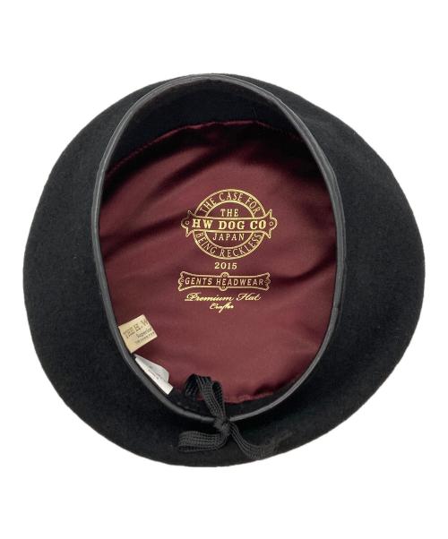 THE H.W.DOG&CO.（エイチダブリュードッグアンドコー）THE H.W.DOG&CO. (エイチダブリュードッグアンドコー) ベレー帽 ブラックの古着・服飾アイテム