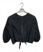 TOMORROW LAND collectionトゥモローランドコレクション）の古着「カットワークブラウス」｜ブラック