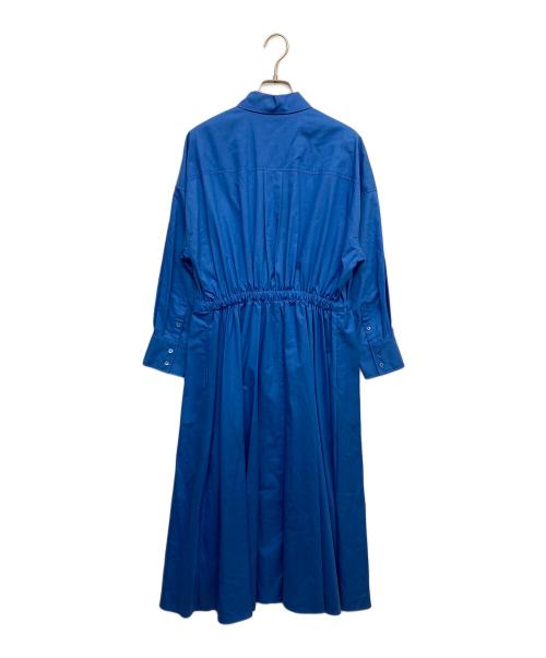 BEAMS Lights（ビームスライト）BEAMS Lights (ビームスライト) ウエストドロストシャツワンピース ブルー サイズ:38の古着・服飾アイテム