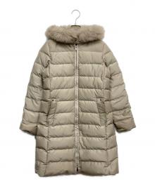 green label relaxing（グリーンレーベルリラクシング）の古着「グリーンダウン ハッスイ ロングコート」｜ベージュ