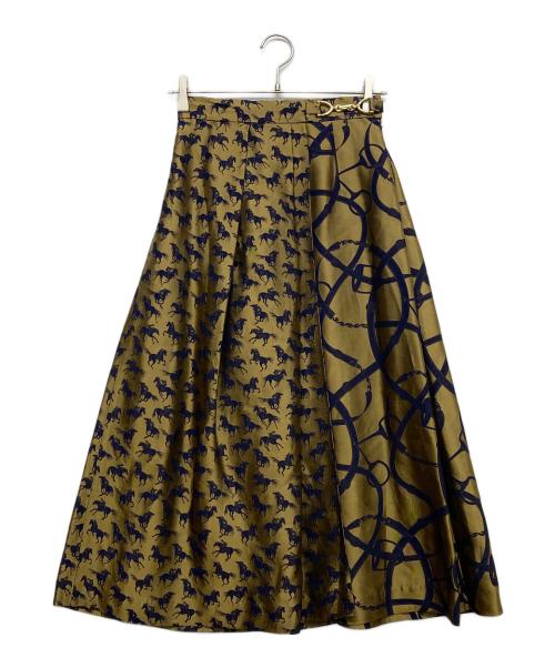 Diagram（ダイアグラム）Diagram (ダイアグラム) ホースJQタックスカート ブラウン サイズ:36の古着・服飾アイテム