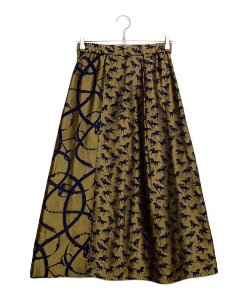 Diagram（ダイアグラム）Diagram (ダイアグラム) ホースJQタックスカート ブラウン サイズ:36の古着・服飾アイテム