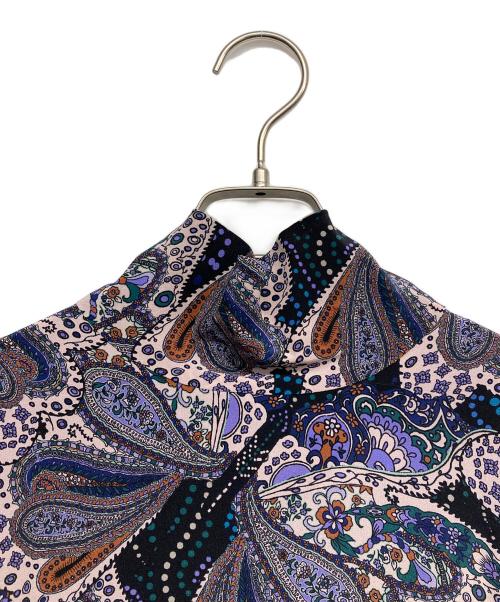 ETRO（エトロ）ETRO (エトロ) 総柄シルクワンピース パープル サイズ:42の古着・服飾アイテム