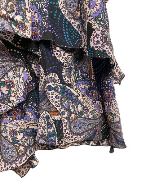 ETRO（エトロ）ETRO (エトロ) 総柄シルクワンピース パープル サイズ:42の古着・服飾アイテム