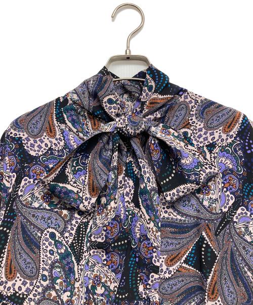 ETRO（エトロ）ETRO (エトロ) 総柄シルクワンピース パープル サイズ:42の古着・服飾アイテム