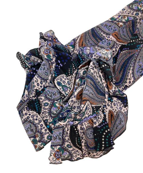 ETRO（エトロ）ETRO (エトロ) 総柄シルクワンピース パープル サイズ:42の古着・服飾アイテム