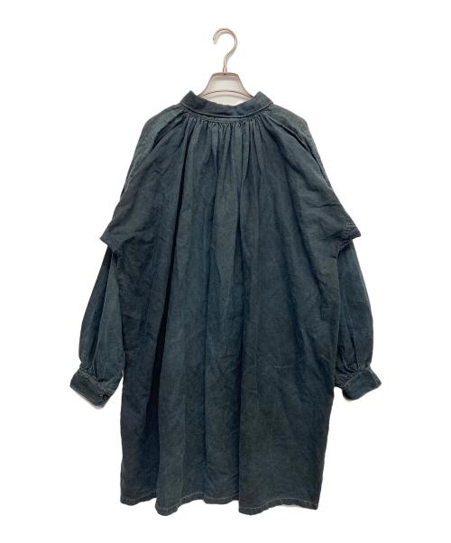 古着（フルギ）古着 (フルギ) インディゴリネンスモック ブラック サイズ:FREEの古着・服飾アイテム