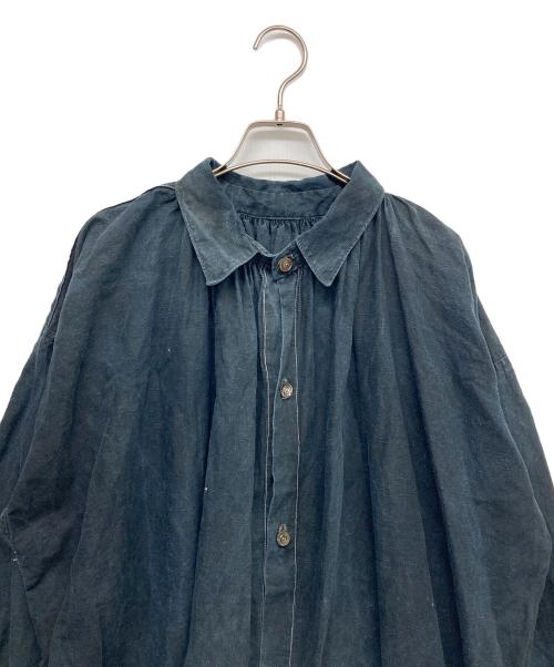 古着（フルギ）古着 (フルギ) インディゴリネンスモック ブラック サイズ:FREEの古着・服飾アイテム