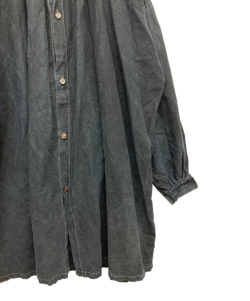 古着（フルギ）古着 (フルギ) インディゴリネンスモック ブラック サイズ:FREEの古着・服飾アイテム