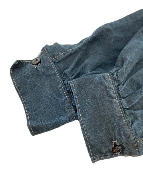 古着（フルギ）古着 (フルギ) インディゴリネンスモック ブラック サイズ:FREEの古着・服飾アイテム