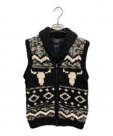 RRL（ダブルアールエル）の古着「カウチンニットベスト」｜ブラック