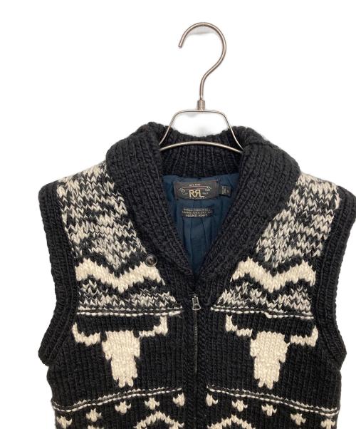 RRL（ダブルアールエル）RRL (ダブルアールエル) カウチンニットベスト ブラック サイズ:ｓの古着・服飾アイテム
