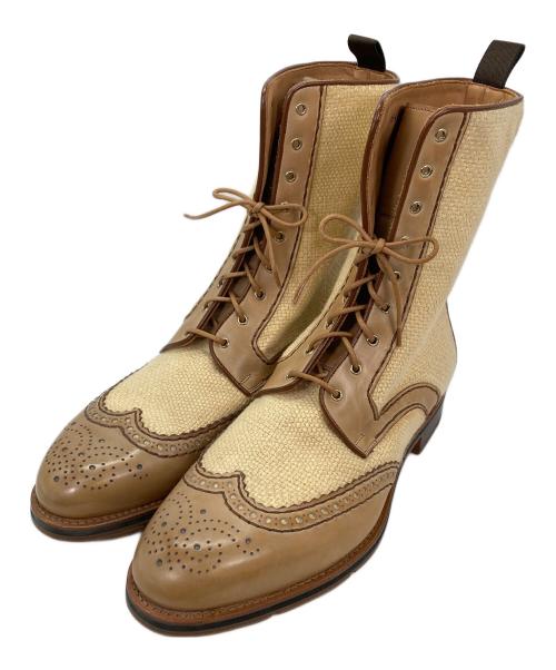 Santoni（サントーニ）Santoni (サントーニ) ウェスタンブーツ ベージュ サイズ:50の古着・服飾アイテム