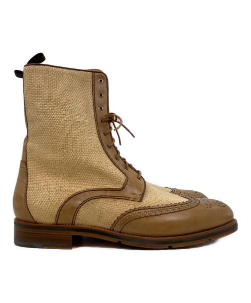 Santoni（サントーニ）Santoni (サントーニ) ウェスタンブーツ ベージュ サイズ:50の古着・服飾アイテム