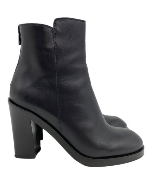 FABIO RUSCONI（ファビオルスコーニ）FABIO RUSCONI (ファビオルスコーニ) ショートヒールブーツ ブラック サイズ:36の古着・服飾アイテム