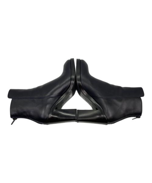 FABIO RUSCONI（ファビオルスコーニ）FABIO RUSCONI (ファビオルスコーニ) ショートヒールブーツ ブラック サイズ:36の古着・服飾アイテム