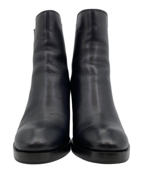 FABIO RUSCONI（ファビオルスコーニ）FABIO RUSCONI (ファビオルスコーニ) ショートヒールブーツ ブラック サイズ:36の古着・服飾アイテム