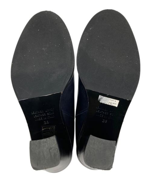 FABIO RUSCONI（ファビオルスコーニ）FABIO RUSCONI (ファビオルスコーニ) ショートヒールブーツ ブラック サイズ:36の古着・服飾アイテム